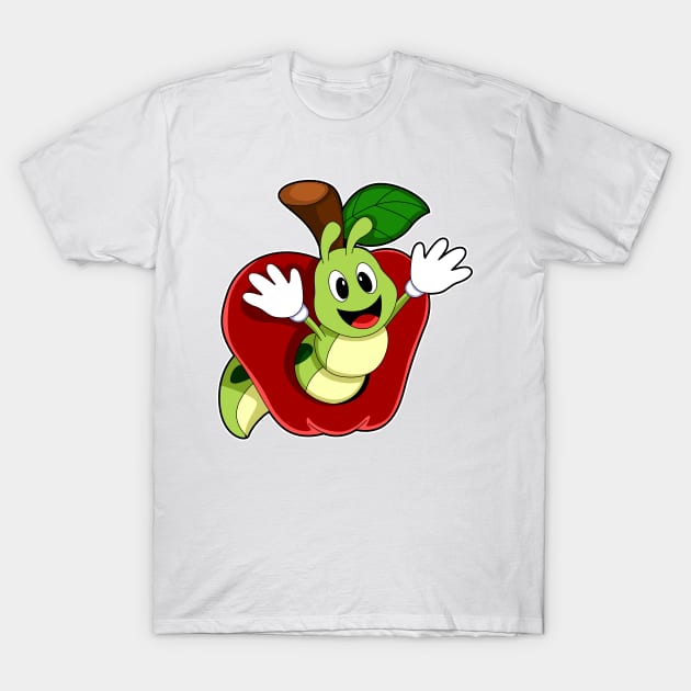 Caterpillar in Apple T-Shirt by Markus Schnabel